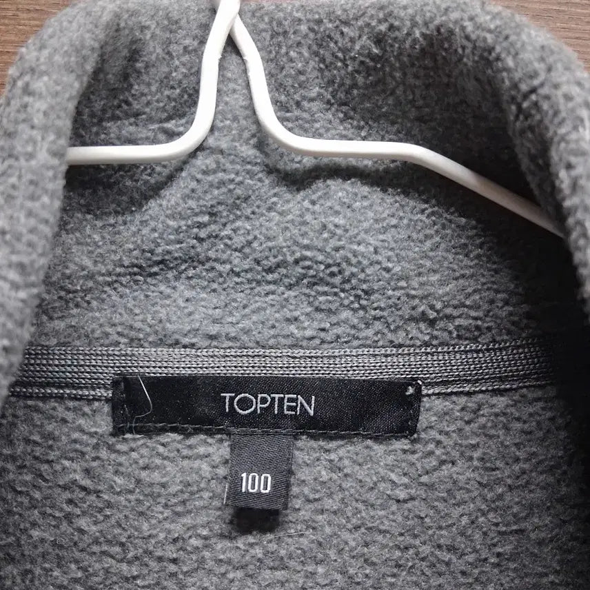 [BUNJANG] TOPTEN Fleece Zip-Up Jacket - Gray (Size 100) / 탑텐 플리스 집업 자켓 그레이(100)