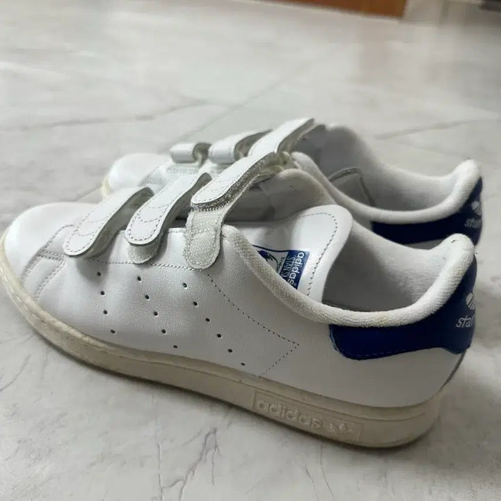 [BUNJANG] Adidas Stan Smith Velcro White Sneakers / 아디다스 스탠스미스 벨크로 흰색