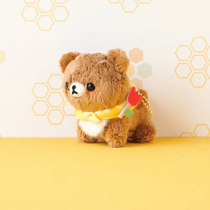 [BUNJANG] Rilakkuma Honey Expedition Chairoikoguma Mascot Plush / 리락쿠마 차이로이코구마 꿀 탐험대 마스코트 인형