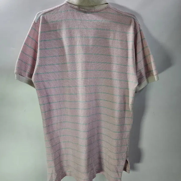 [BUNJANG] Polo Ralph Lauren Pink Stripe Short Sleeve Polo Shirt Size 90 / (90) 폴로랄프로렌 핑크스트라이프 반팔카라티 3.0