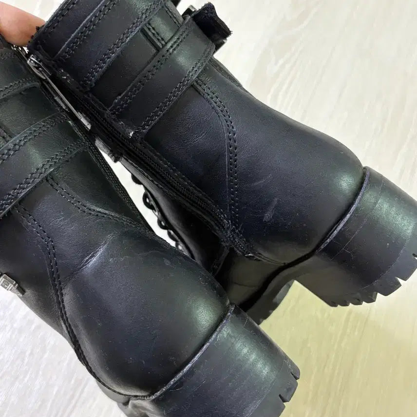 [BUNJANG] Harley-Davidson Layton Double Buckle Leather Boots (235) / 할리데이비슨 레이턴 더블 버클 가죽 부츠 235