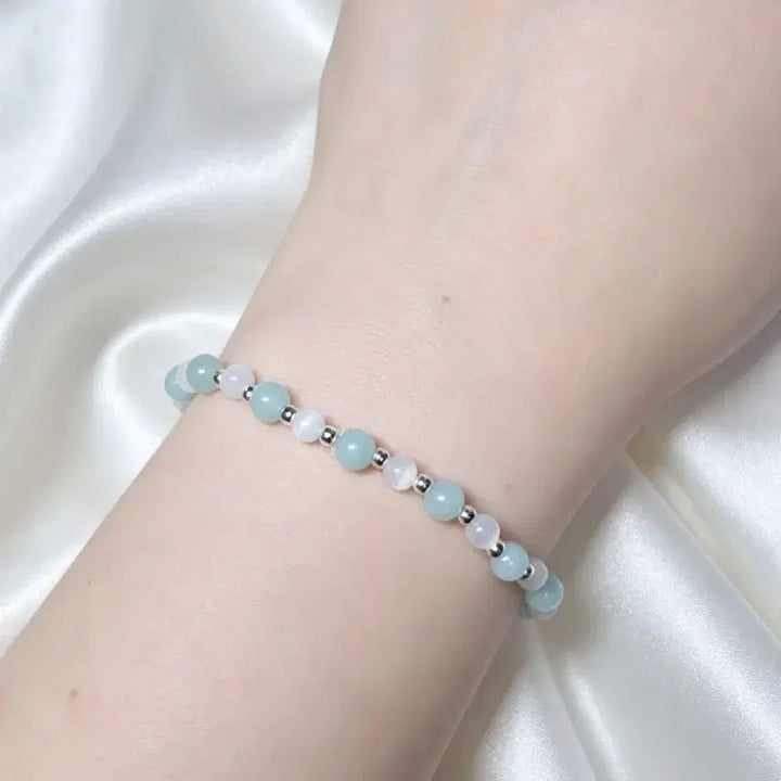 [BUNJANG] Handmade Cats Eye Bead Bracelet / 핸드메이드 캣츠아이 비즈 팔찌