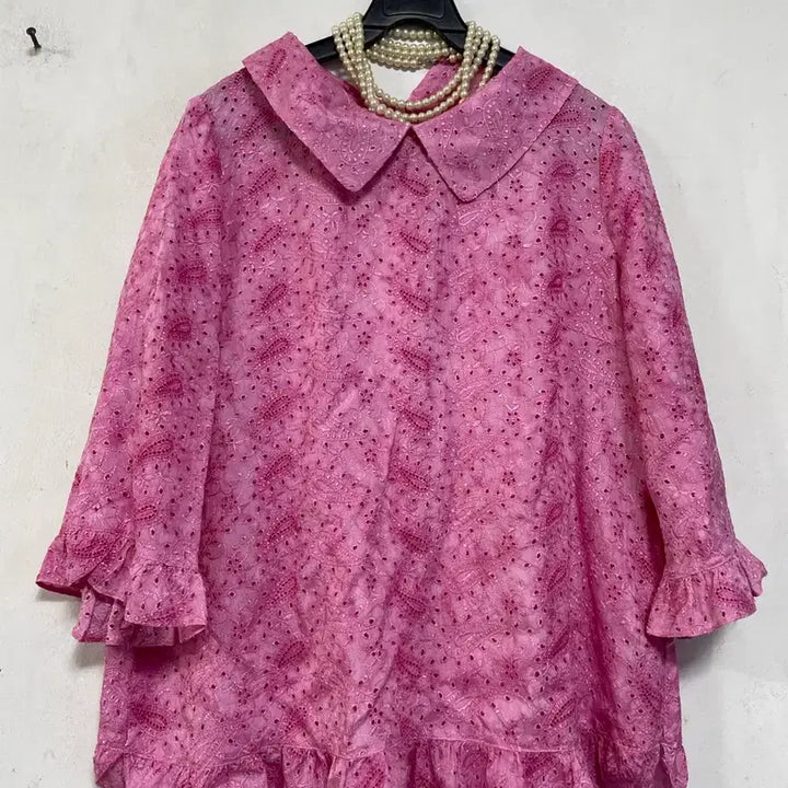 [BUNJANG] In-gyeon Embroidered Blouse / N6485 인견 블라우스.카라.자수