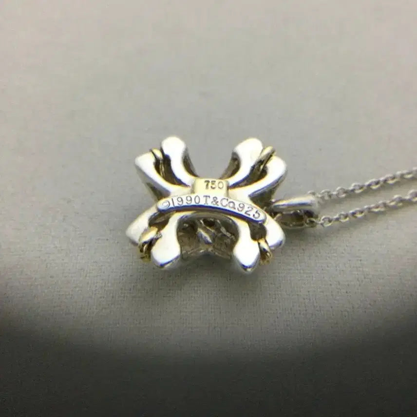 [BUNJANG] Tiffany &amp; Co. Signature 18k Gold &amp; Sterling Silver Combination Pendant / 정품 티파니앤코 시그니처 콤비 팬던트