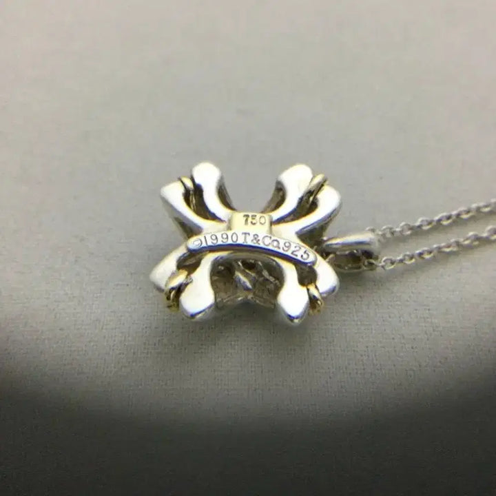 [BUNJANG] Tiffany &amp; Co. Signature 18k Gold &amp; Sterling Silver Combination Pendant / 정품 티파니앤코 시그니처 콤비 팬던트