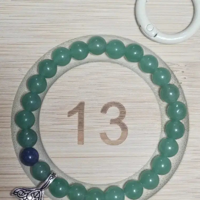 [BUNJANG] Green Aventurine Gemstone Point Color Bracelet / 그린 아벤츄린 원석 포인트 컬러 팔찌