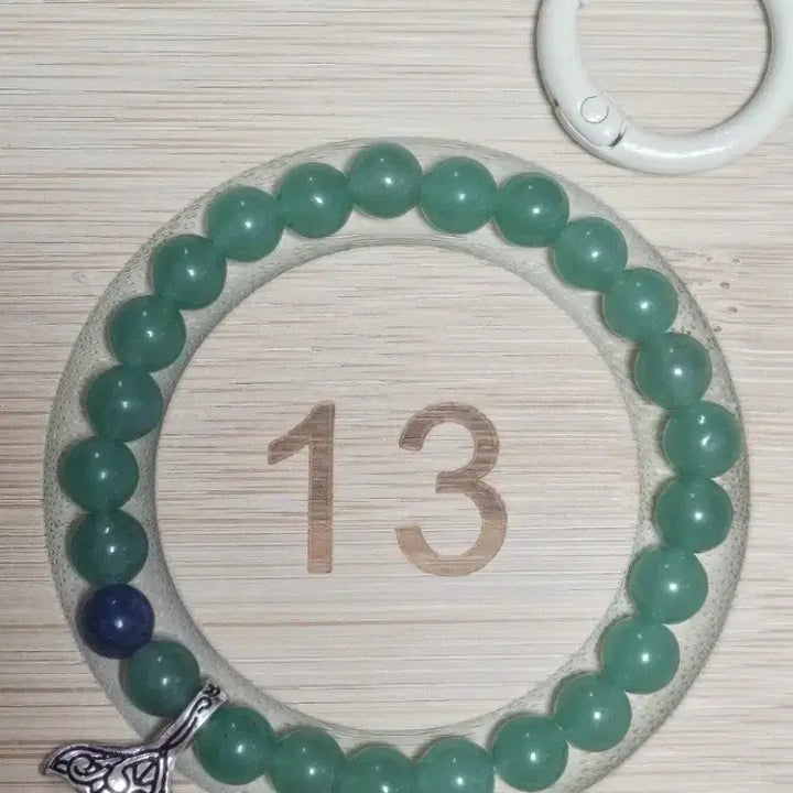 [BUNJANG] Green Aventurine Gemstone Point Color Bracelet / 그린 아벤츄린 원석 포인트 컬러 팔찌