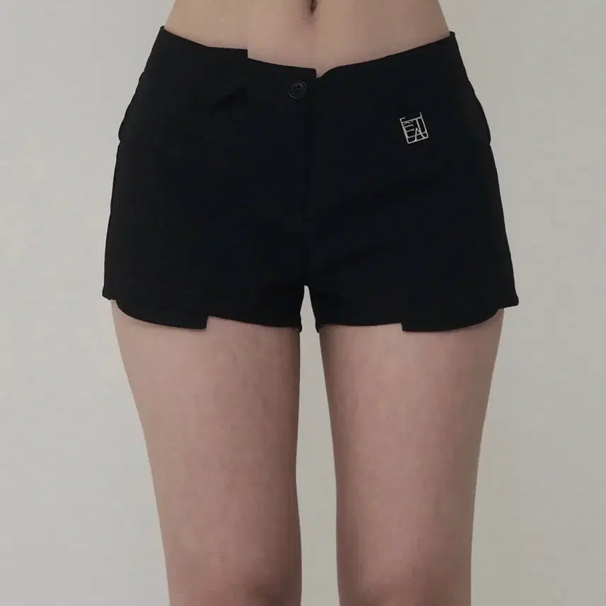 [BUNJANG] EtOsome Colorblock Layered Micro Shorts Pants Black Size 1 / 에트오소메 배색 레이어 셋업 마이크로 쇼츠 팬츠 블랙 1사이즈