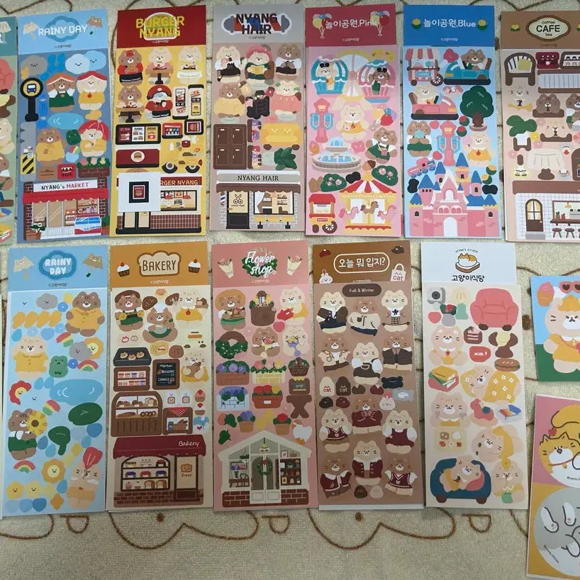 [BUNJANG] Cat Restaurant Seal Sticker Bundle Set / 고양이식당 씰스티커 판매합니다