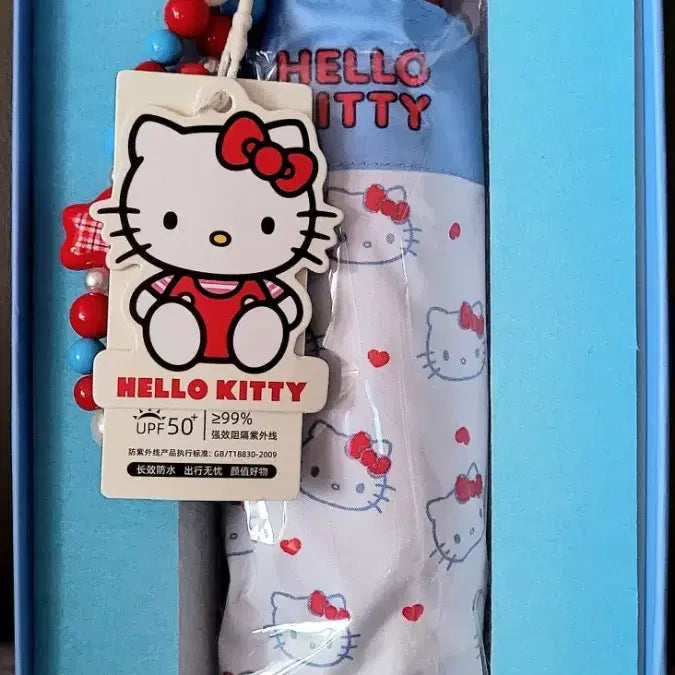 [BUNJANG] Sanrio Genuine Hello Kitty Beaded Strap 3-Section Sun Umbrella / 산리오 정품 헬로키티 비즈 스트랩 3단 양산/우산 (미개봉 새상품)