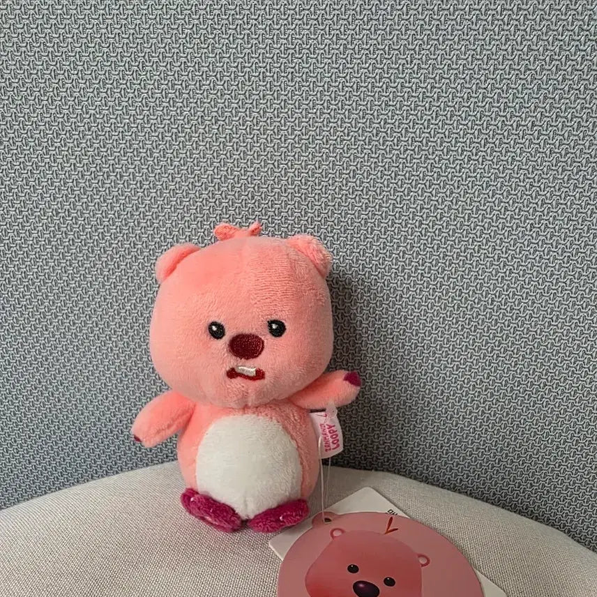 [BUNJANG] Zanmang Loopy Pink Keyring Plush Doll / 새상품) 잔망루피 키링 인형 핑크