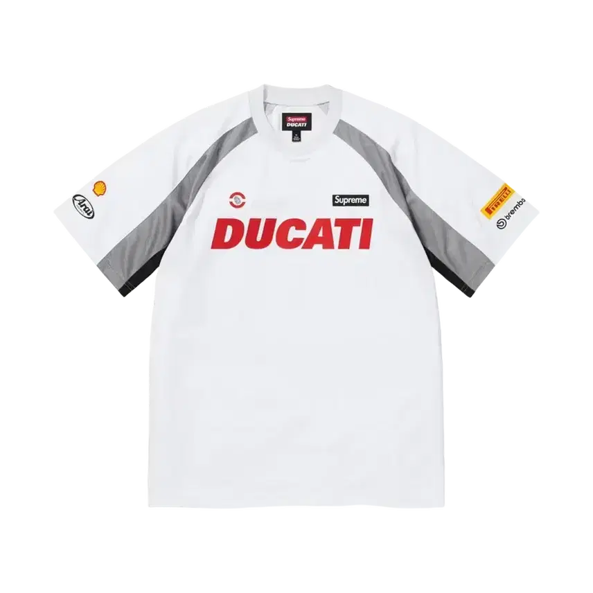 [BUNJANG] Supreme x Ducati Soccer Jersey White 24SS / 슈프림 x 두카티 사커 저지 화이트 - 24SS