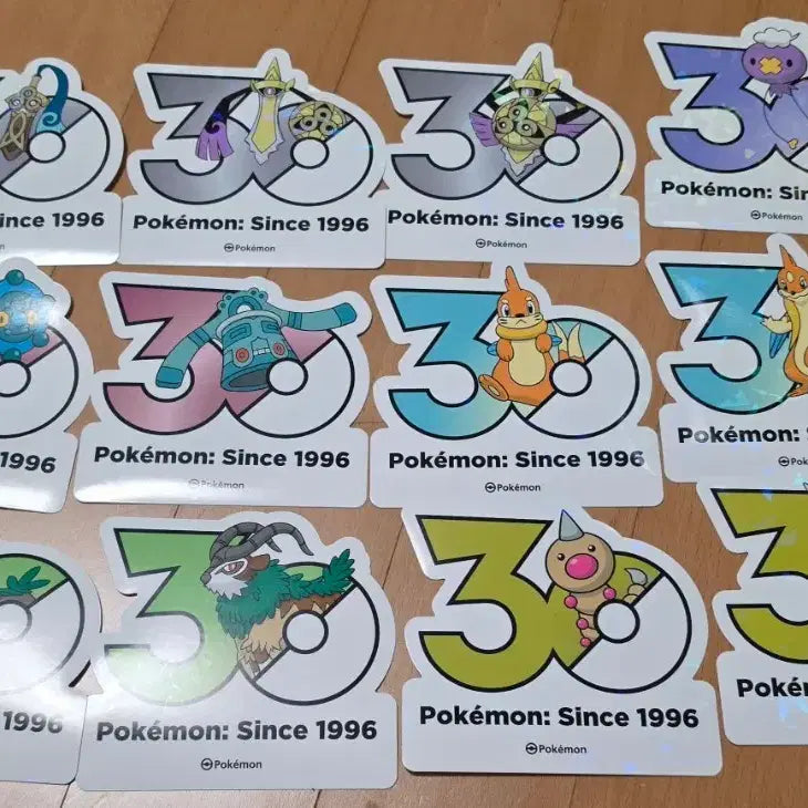 [BUNJANG] Pokemon 30th Anniversary Sticker Set / 포켓몬 30주년 스티커 킬가르도 흔들풍손 브이젤 플로젤 독침붕 동미러