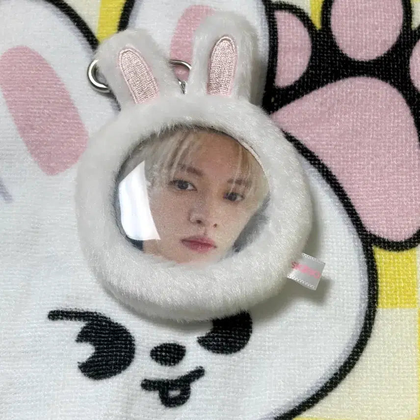 [BUNJANG] Stray Kids Lee Know Ribbit Soft Face Badge Cover Set / 스키즈 리노 리빗 스키주 말랑얼굴뱃지 커버세트