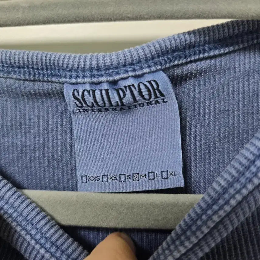[BUNJANG] Sculptor Archive Pigment Baby Tee Dusty Blue M / 스컬프터 상의 M 더스티 블루 Dusty Blue