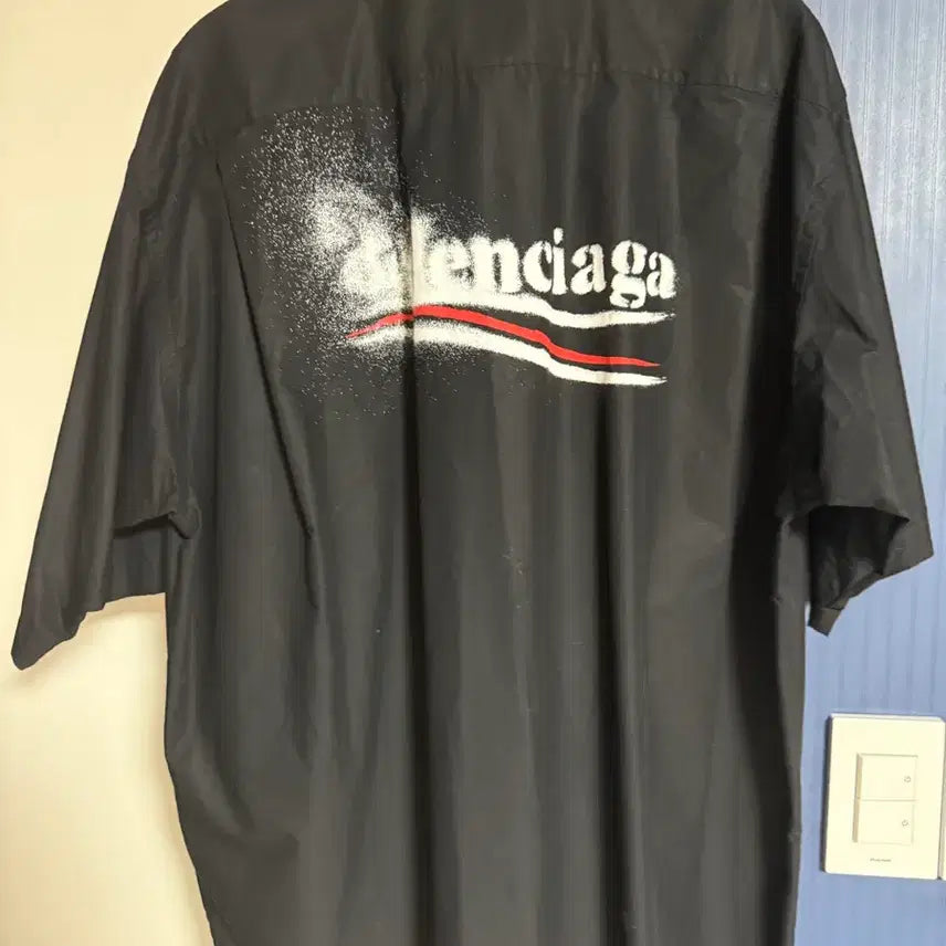 [BUNJANG] Balenciaga Wave Logo Shirt Size 37 / 발렌시아가 웨이브로고 셔츠 37사이즈