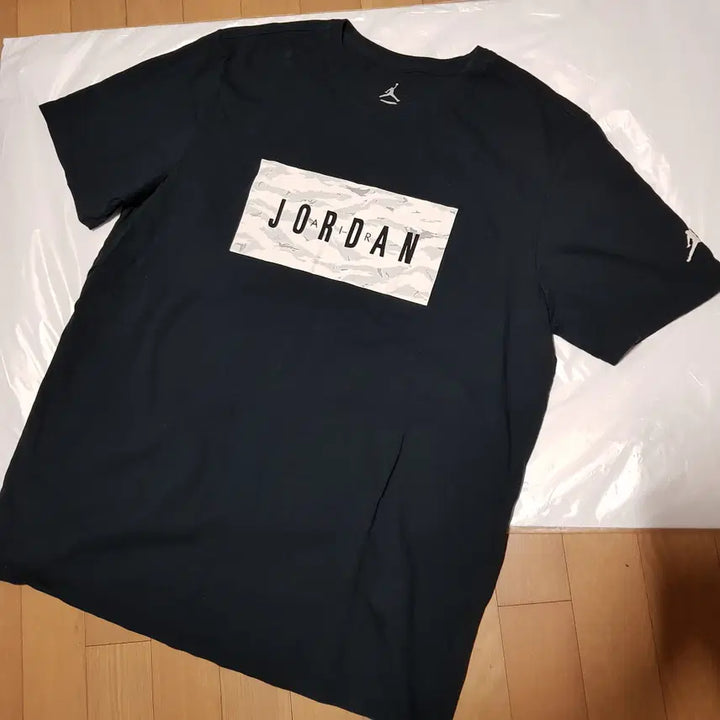 [BUNJANG] Nike Air Jordan Black Cotton T-Shirt XL / XL / 나이키 에어조던 블랙 면 반팔티셔츠/621