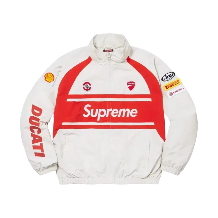 [BUNJANG] Supreme x Ducati Track Jacket Light Grey / 슈프림 x 두카티 트랙 자켓 라이트 그레이