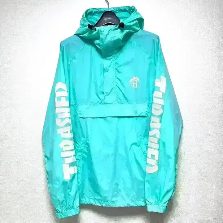 [BUNJANG] HUF x Thrasher Anorak Windbreaker Half-Zip Jacket (Size S) / [S,90]HUF 허프 트래셔 아노락 반집업 바람막이