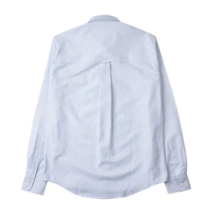 [BUNJANG] AMI Striped Small Heart Logo Shirt / [아미] 스트라이프 스몰하트 로고 셔츠