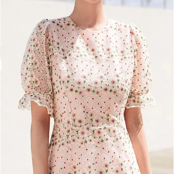 [BUNJANG] IMVELY Flower Lace Embroidered Dress / 임블리(IMVELY) 플라워레이스 자수원피스 44-55 새상품