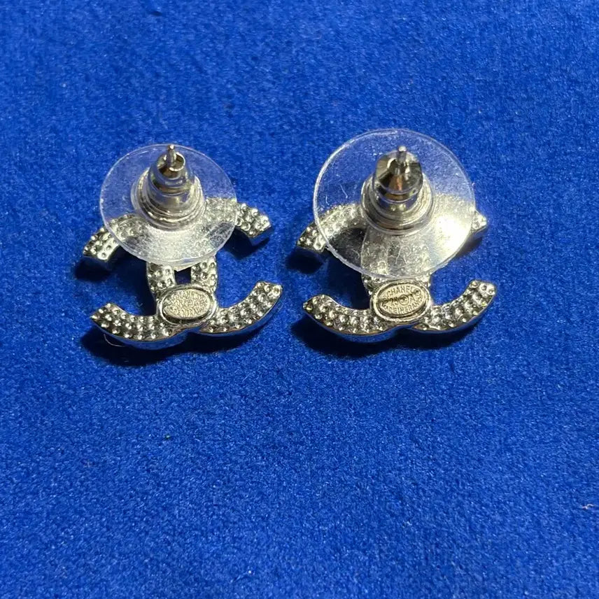 [BUNJANG] Chanel-inspired Upcycled Cubic Zirconia Earrings / 업사이클링 샤넬 귀걸이