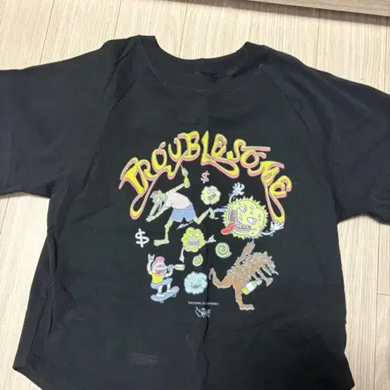 [BUNJANG] Semi-Crop Short-Sleeve T-Shirt Black / 에이블리 무신사 세미크롭 반팔티
