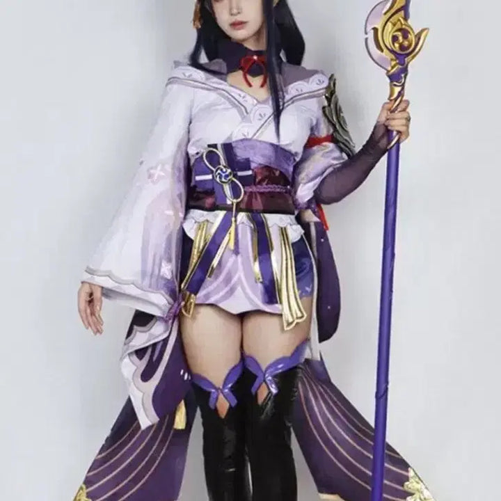 [BUNJANG] Genshin Impact Raiden Shogun Cosplay Full Set / 원신 라이덴 코스프레 올풀셋 교판합니다