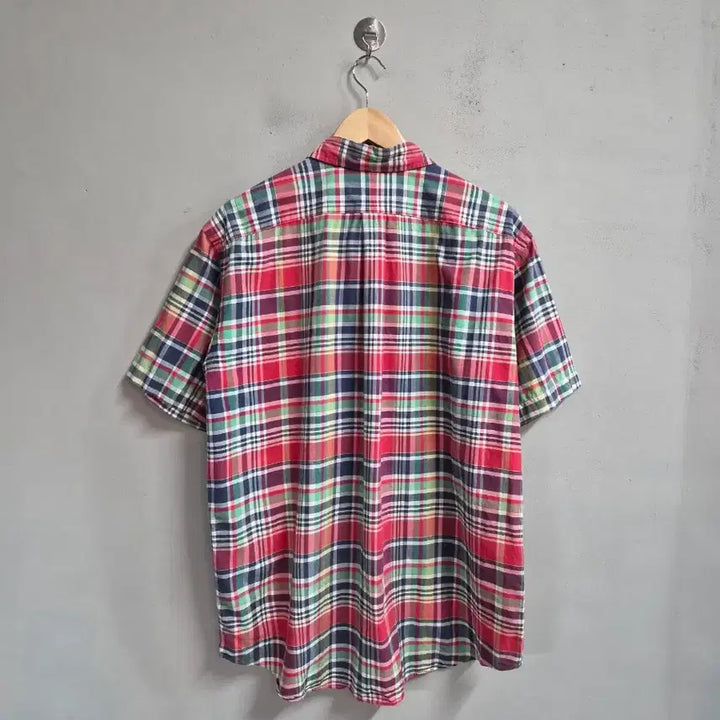 [BUNJANG] Polo Ralph Lauren Custom Fit Checkered Short Sleeve Shirt XL / 폴로 랄프로렌 커스텀핏 체크 반팔 셔츠 XL