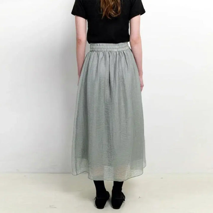 [BUNJANG] KINDABABY Corset Ribbon Layered Skirt (Gray) / 카인더베이비(KINDABABY) 코르셋 리본 레이어드스커트55-66새상품