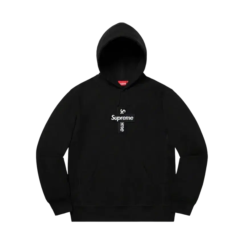 [BUNJANG] Supreme Cross Box Logo Hooded Sweatshirt Black / 슈프림 크로스 박스로고 후드 스웨트셔츠 블랙
