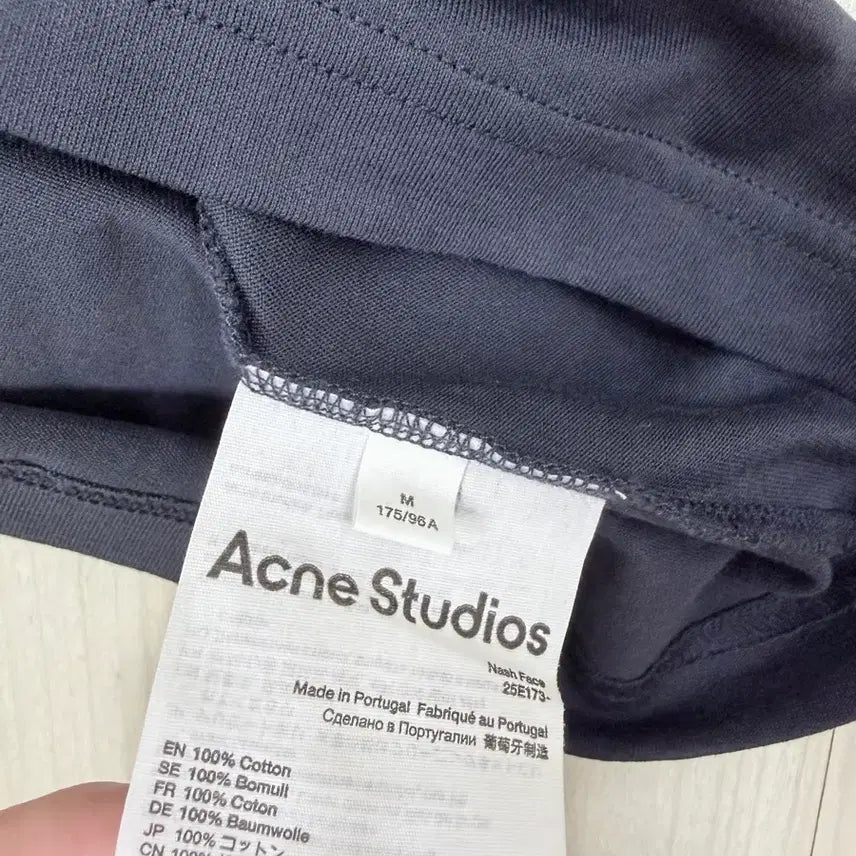 [BUNJANG] Acne Studios Face Logo Short Sleeve T-Shirt Navy / Acne Studios페이스 로고 반팔 티셔츠 네이비, 아크네 m사이즈