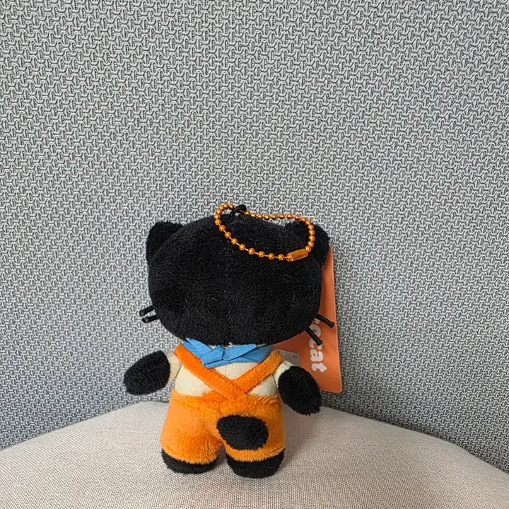 [BUNJANG] Sanrio Chococat Overalls Doll Keychain (10cm) - New / 정품)산리오 초코캣 멜빵 인형 키링 10cm 새상품