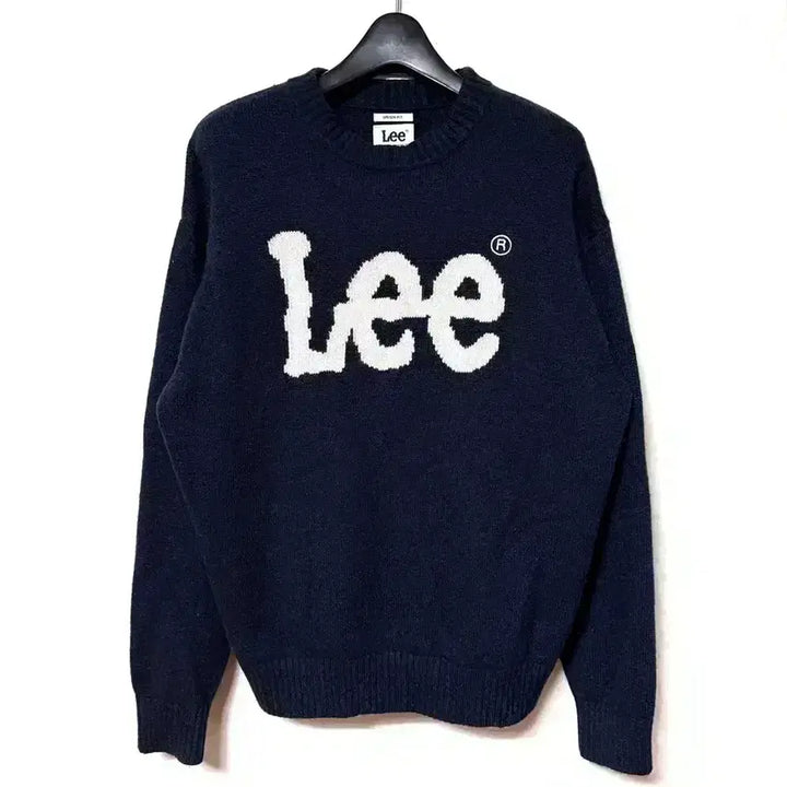 [BUNJANG] Lee Wool Knit Big Logo Sweater Navy / [M,95]Lee 울 니트 빅로고 스웨터 곤색
