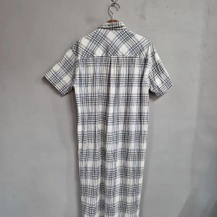 [BUNJANG] Covenatt Seersucker Check Shirt Dress / 커버낫 시어서커 체크 셔츠 원피스 S