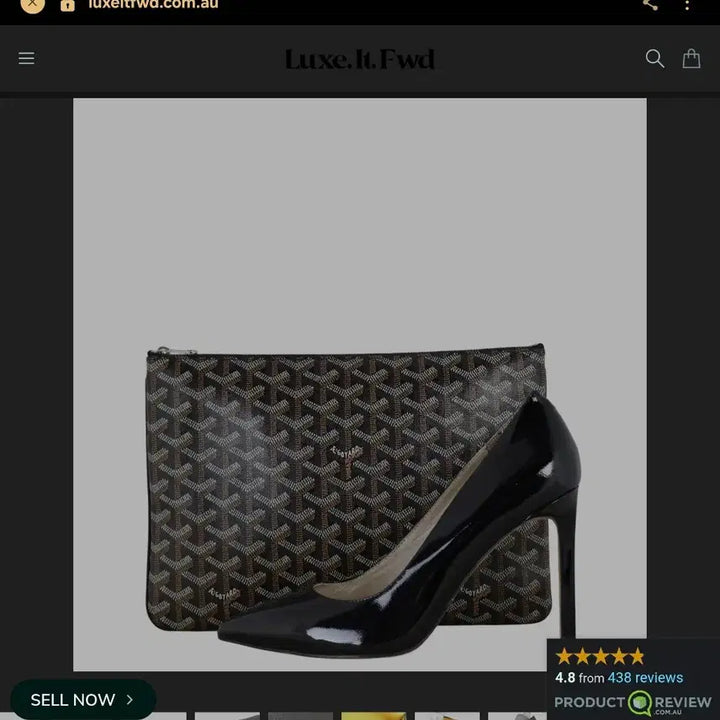 [BUNJANG] Goyard Saint Louis PM Clutch Bag Black / 고야드 세나 클러치백 블랙(새상품)