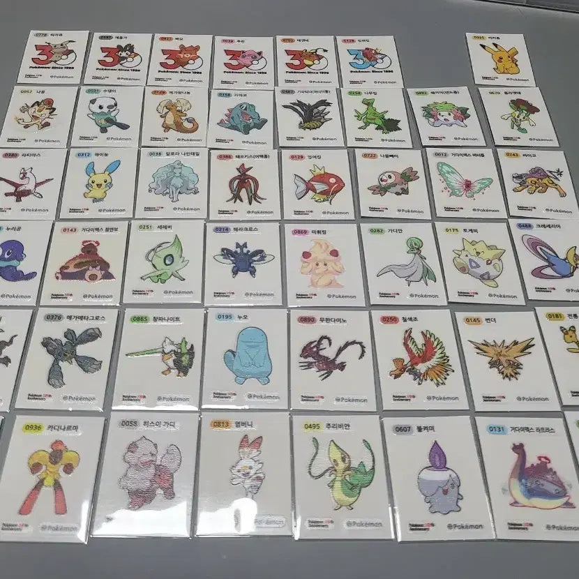 [BUNJANG] Pokemon 30th Anniversary Stickers Bundle Set / 포켓몬 30주년 띠부씰 팝니다.