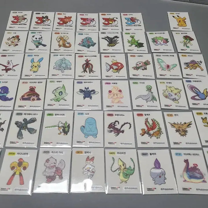[BUNJANG] Pokemon 30th Anniversary Stickers Bundle Set / 포켓몬 30주년 띠부씰 팝니다.