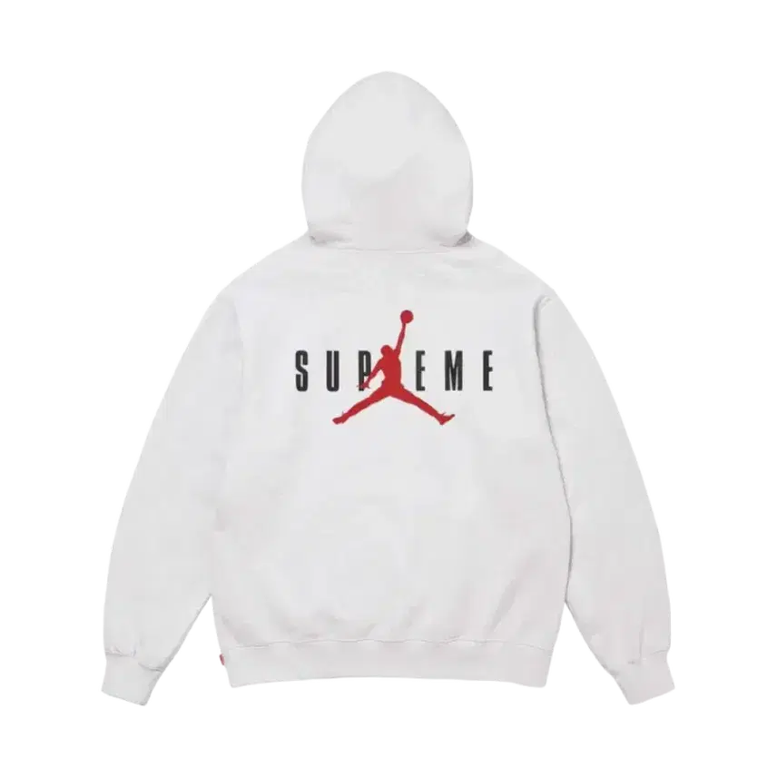 [BUNJANG] Supreme x Jordan Hooded Sweatshirt Ash Grey / 슈프림 x 조던 후드 스웨트셔츠 애쉬 그레이 - 24FW