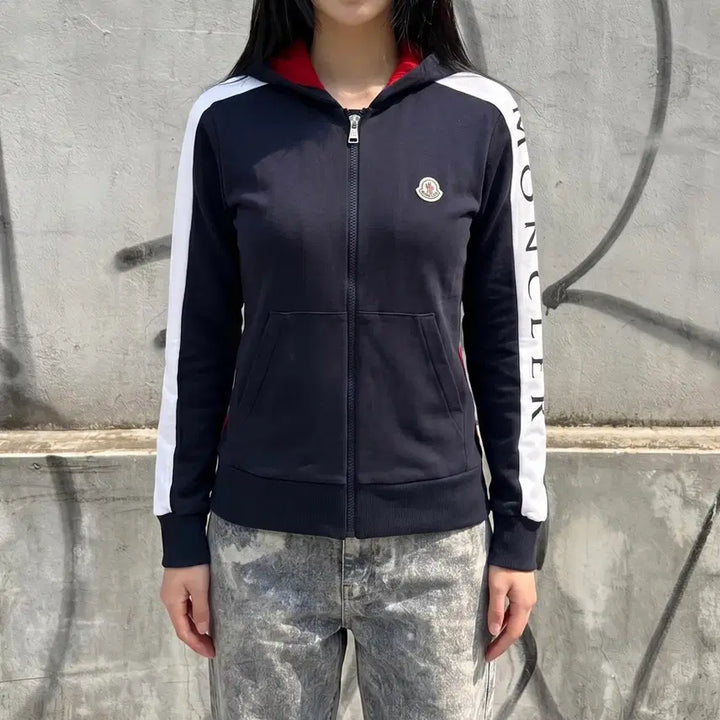 [BUNJANG] Moncler Children Logo Patch Hoodie Zip-Up (Size 12Y/44) / 12Y.44/ 몽클레어 칠드런 와펜 후디집업