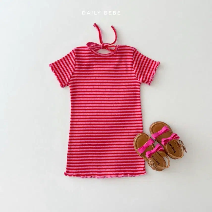 [BUNJANG] Daily Bebe Tight Dress Pink XS / 새상품) 데일리베베 딱붙원피스 빨핑 xs