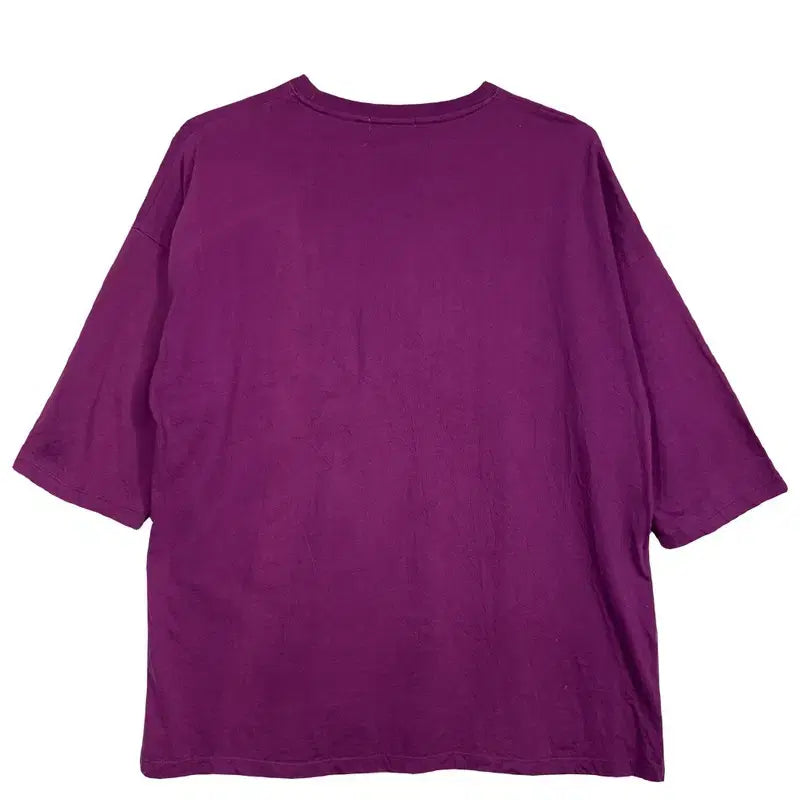 [BUNJANG] Purple Oversized Pocket Short Sleeve T-Shirt / 퍼플 오버핏 포켓 반팔 티 [L] 코튼 100%