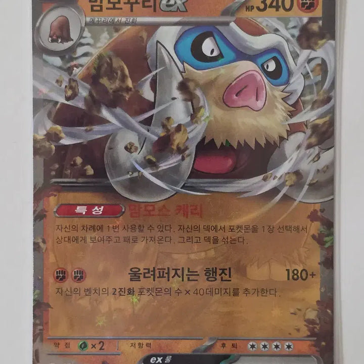 [BUNJANG] Pokemon Card Mamoswine ex RR 046/100 / 포켓몬 카드 맘모꾸리 ex rr 046/100