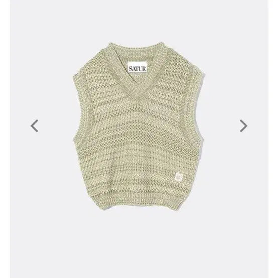 [BUNJANG] Sether Natural Mesh Knit Vest Green L / [새상품] 세터 네츄럴 메쉬 니트 베스트 L 그린 메시 브이넥 조끼 새터