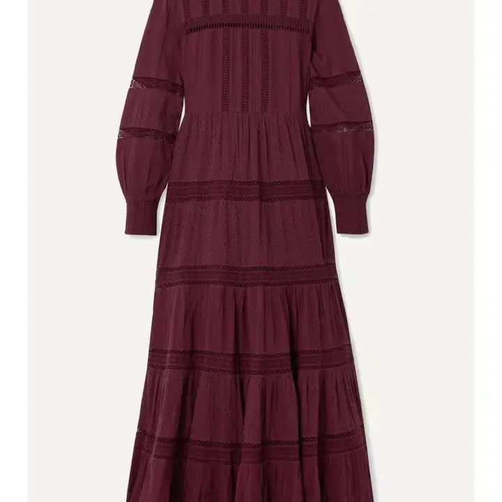 [BUNJANG] Sé, New York Pascal Crochet Trim Embroidered Cotton Voile Maxi Dress / 씨뉴욕 파스칼 크로셰 트림 엠브로이더드 코튼 보일 맥시 드레스 원피스