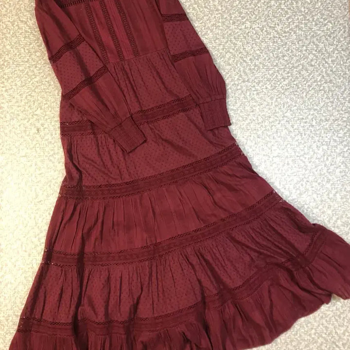 [BUNJANG] Sé, New York Pascal Crochet Trim Embroidered Cotton Voile Maxi Dress / 씨뉴욕 파스칼 크로셰 트림 엠브로이더드 코튼 보일 맥시 드레스 원피스