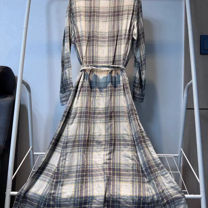 [BUNJANG] Polo Ralph Lauren Checked Maxi Shirtdress / 폴로 랄프로렌 체크 셔츠형 맥시 원피스