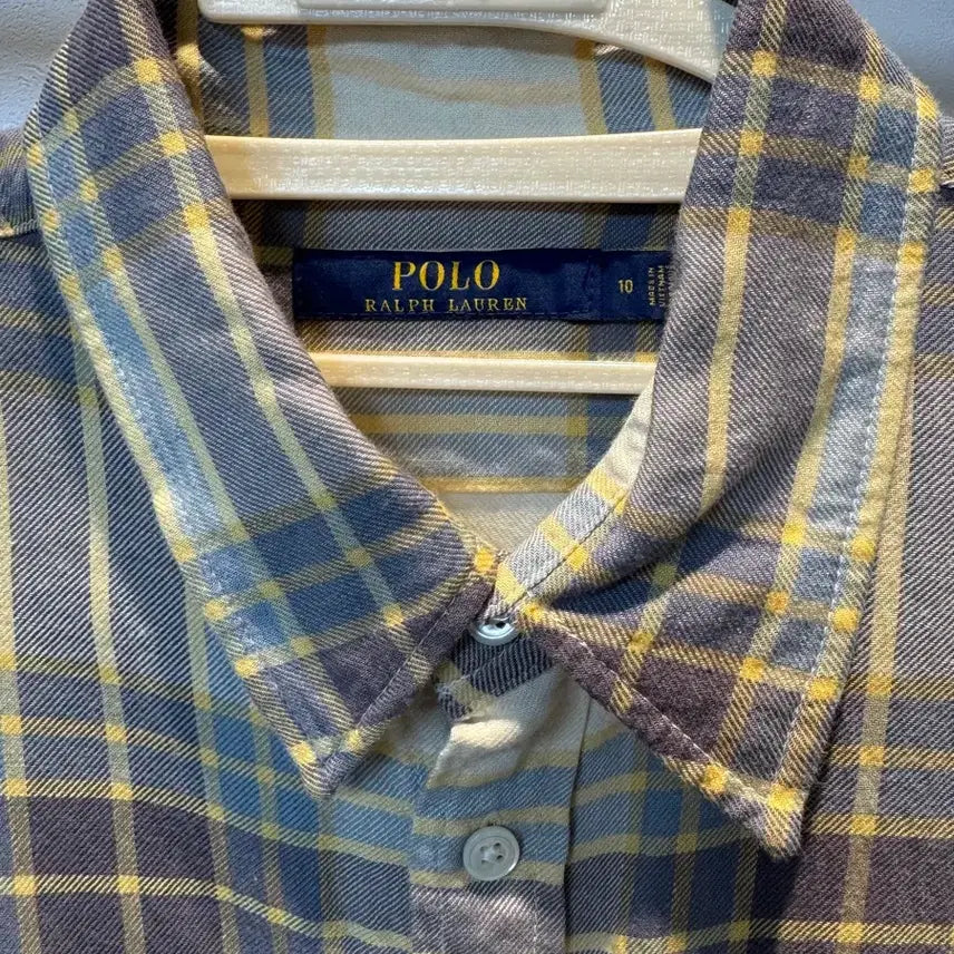 [BUNJANG] Polo Ralph Lauren Checked Maxi Shirtdress / 폴로 랄프로렌 체크 셔츠형 맥시 원피스
