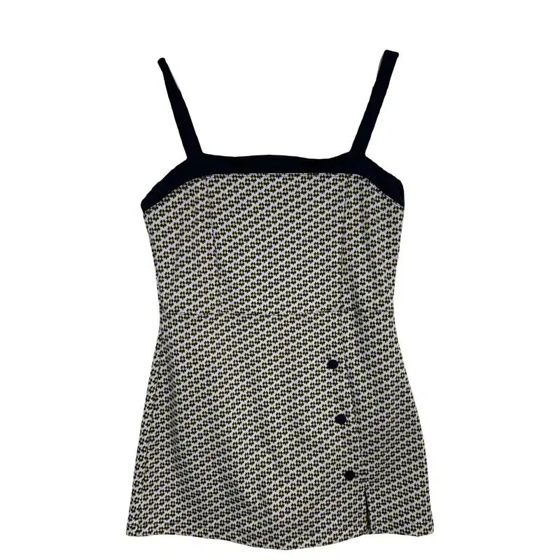 [BUNJANG] Coralique Floral Sleeveless Mini Dress Swimsuit / 코랄리크 잔꽃 나시 미니 원피스 수영복 [XXS]