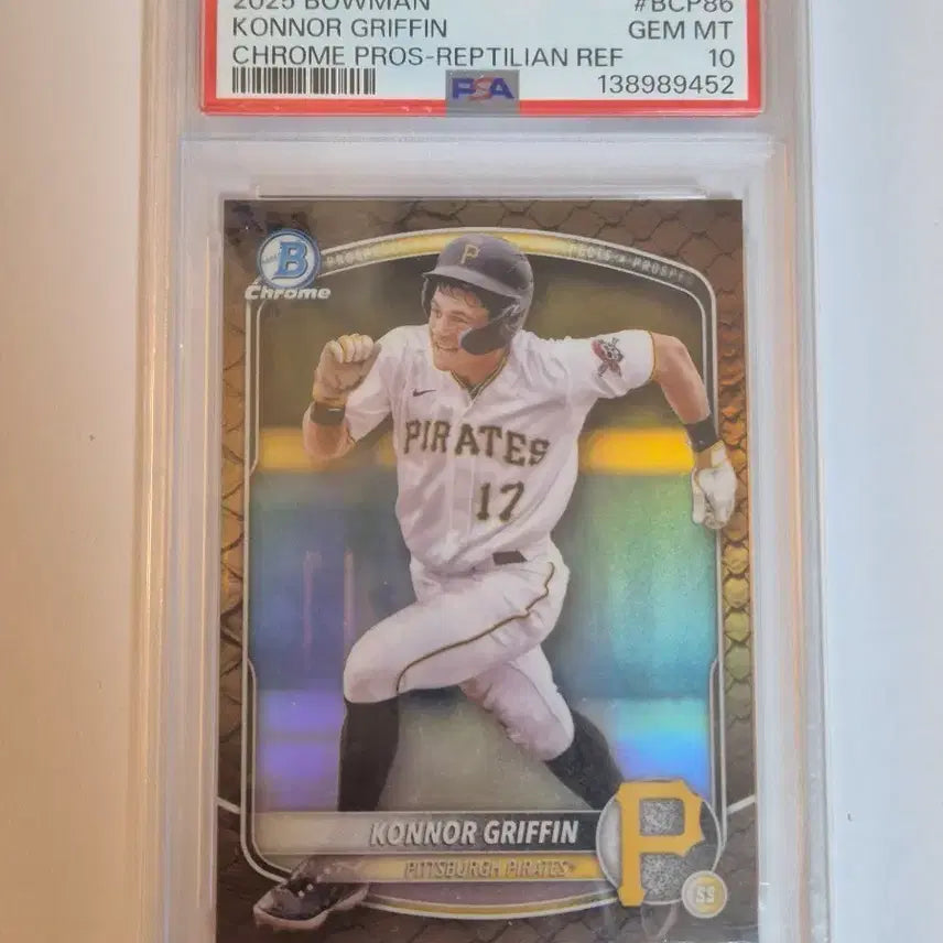 [BUNJANG] MLB Pittsburgh Pirates Nick Senzel Griffin Baumann Reptile PSA 10 / MLB 카드 피츠버그 코너 그리핀 바우만 렙틸 psa10